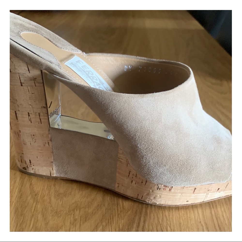Authentic Salvatore Ferragamo Lucite Heel Wedges - Picture 3 of 5